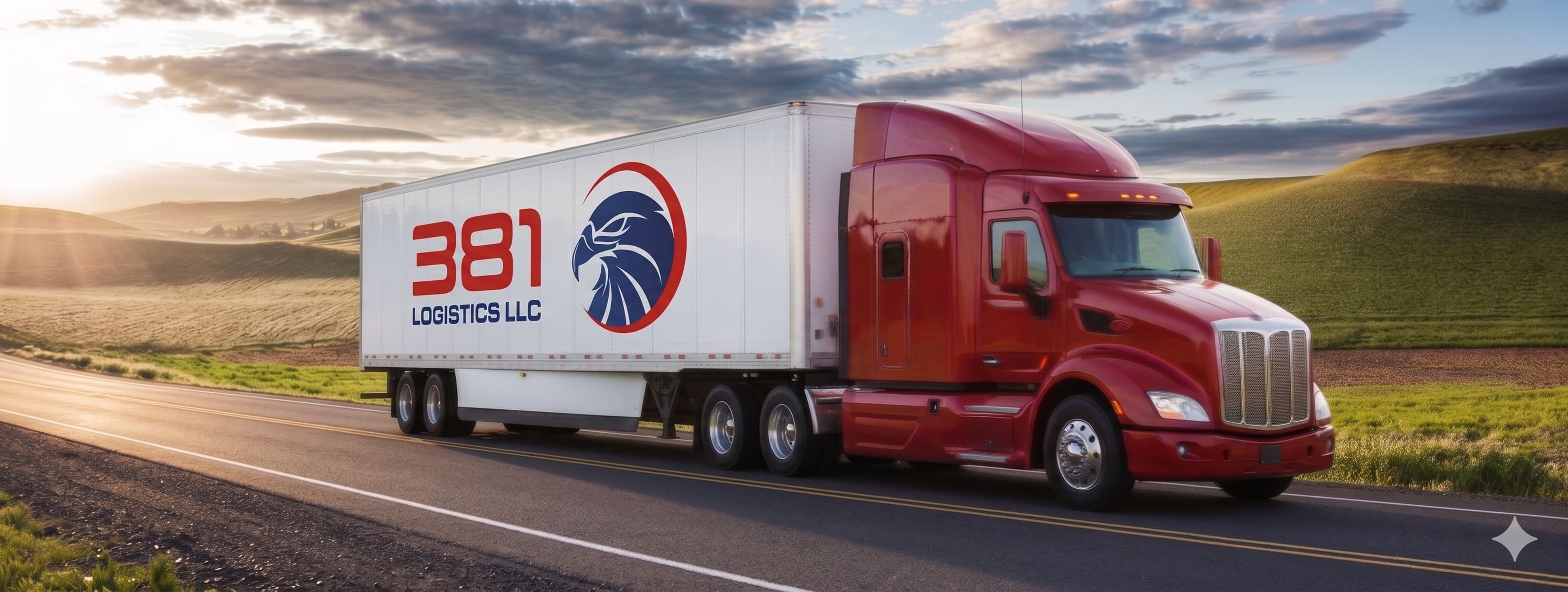 381 Logistics LLC truck on the highway